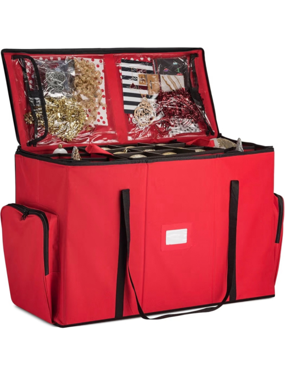 NEW All in 1 Christmas 73 Ornaments Storage Box Adjustable